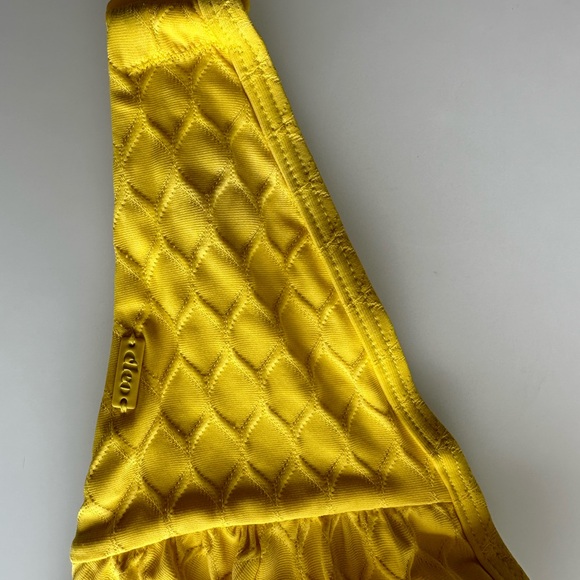 Cleo by Panache Women's Matilda Twist Bandeau Bikini Top 30F, "Happy Yellow" - Picture 3 of 5